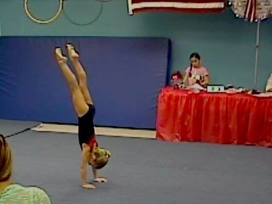 A handstand at Champion Day