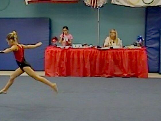 A leap across the competition floor