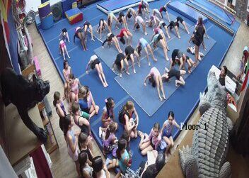 The whole class stretching together, 2023