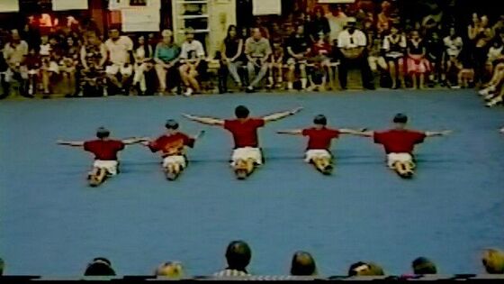 The boys' tumbling routine