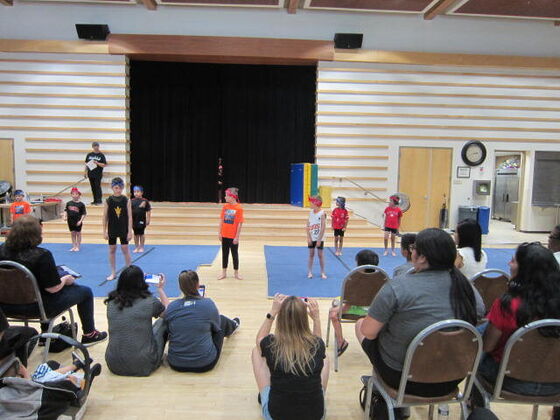 The start of the boys' routine