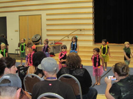 The start of the Hawaiian routine