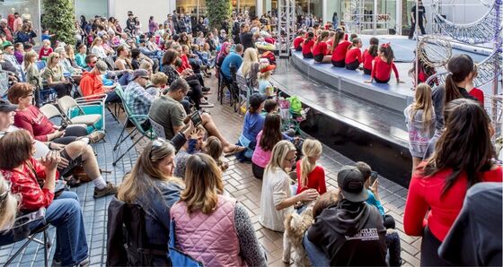 The crowd at the Tempe Marketplace Christmas Show